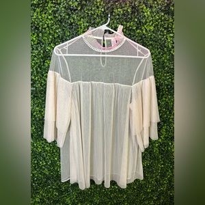 Sheer pink Victoria Secret shirt